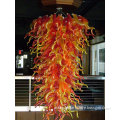 Red and Orange Iron Crystal Light LED Chandelier for Sale